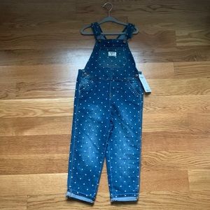 OshKosh B’gosh Denim Polkadot Overalls 4T